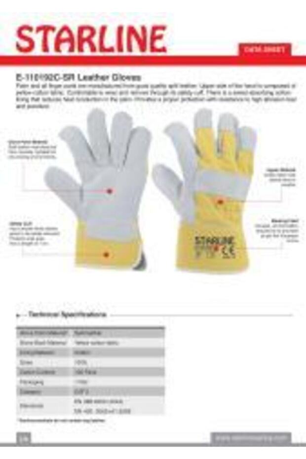 Deri Eldiven Yanmaz Kaynakçı Eldiveni - 6