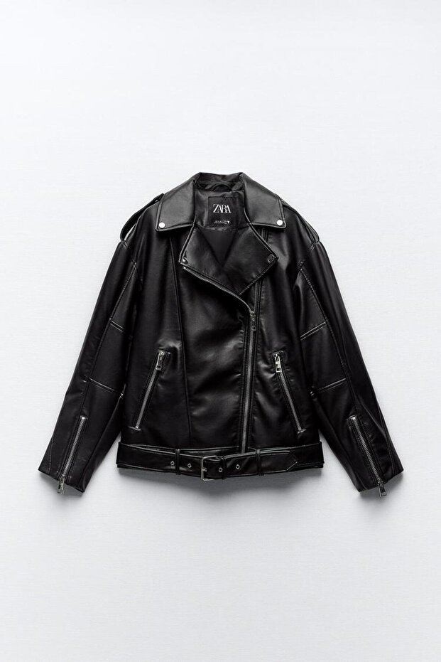 OVERSIZE BIKER JACKET - 3