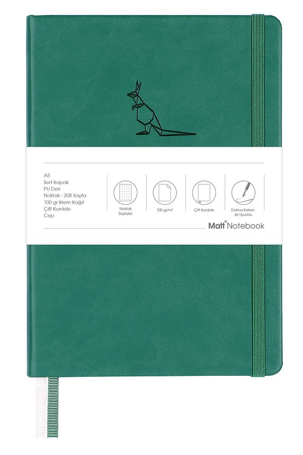 A5 Defter Noktalı Yeşil - 4