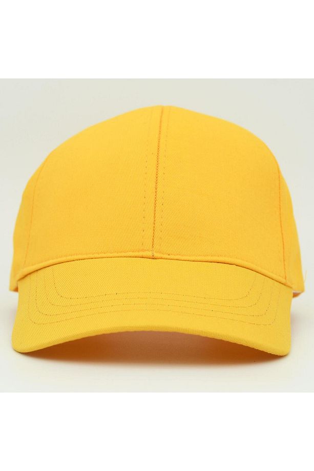 Unisex Ayarlanabilir Sarı Spor Basic Şapka - 3