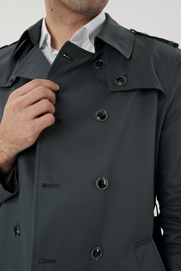 Slimfit Trençkot - 5