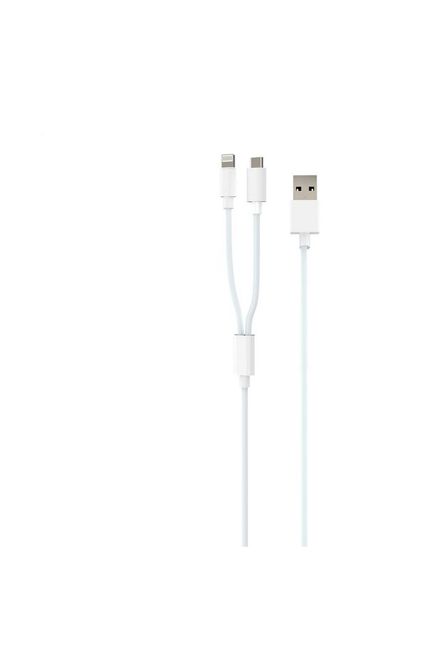 2in1 type-c iphone lightning 5.0 hızlı şarj ve data kablosu - 1