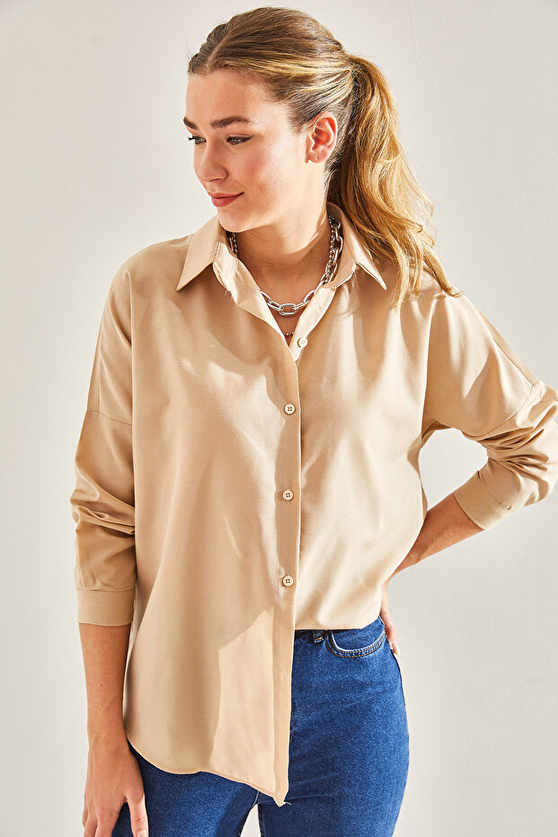 Damen Basic-Hemd mit Ärmelfalten 60111012 - 5