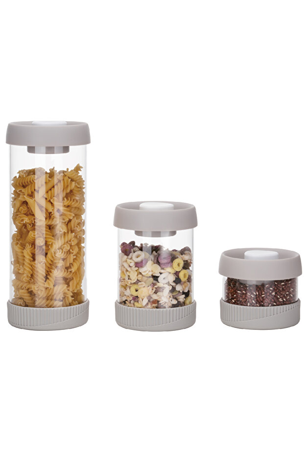 Vacuum Glass Storage Container Set of 3 Vacuum Storage Container Set of 3 - 1