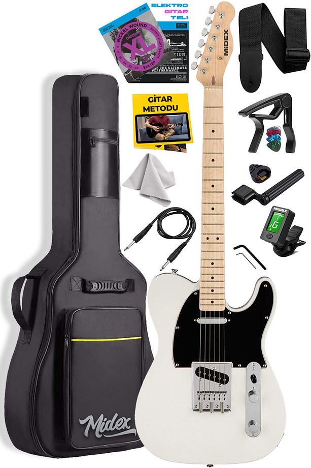 Tlx-50cr Tele Kasa Maple Klavye 2 Single-coil Manyetik Elektro Gitar - 1