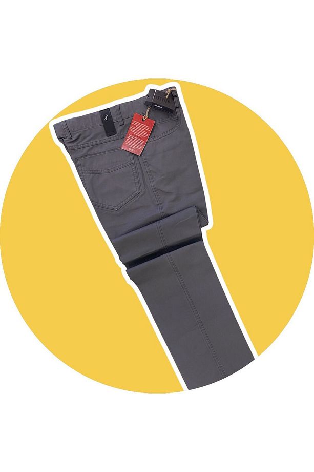İnterview Sarar %100 Pamuk Klasik Kalıp Gri Koton Pantolon 42 Model-3 2B245 - 1