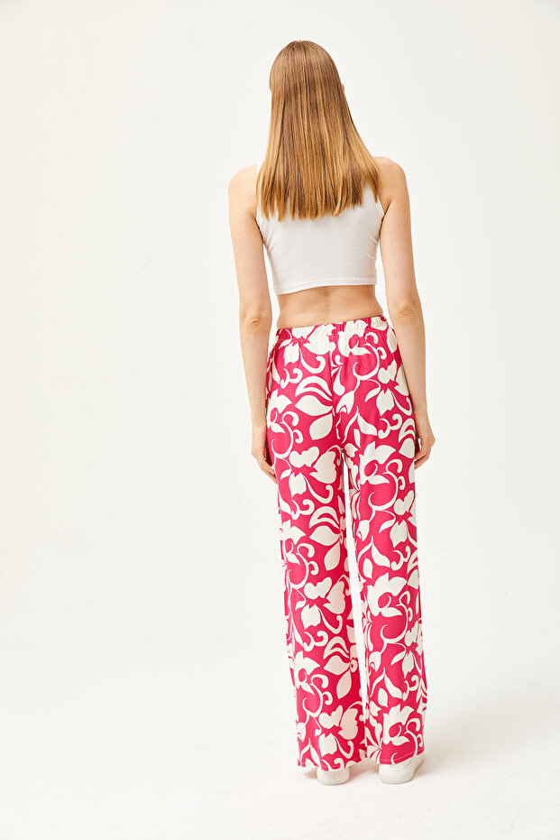 Női fukszia mintás Palazzo Kupra nadrág PNT-19000272 - 7