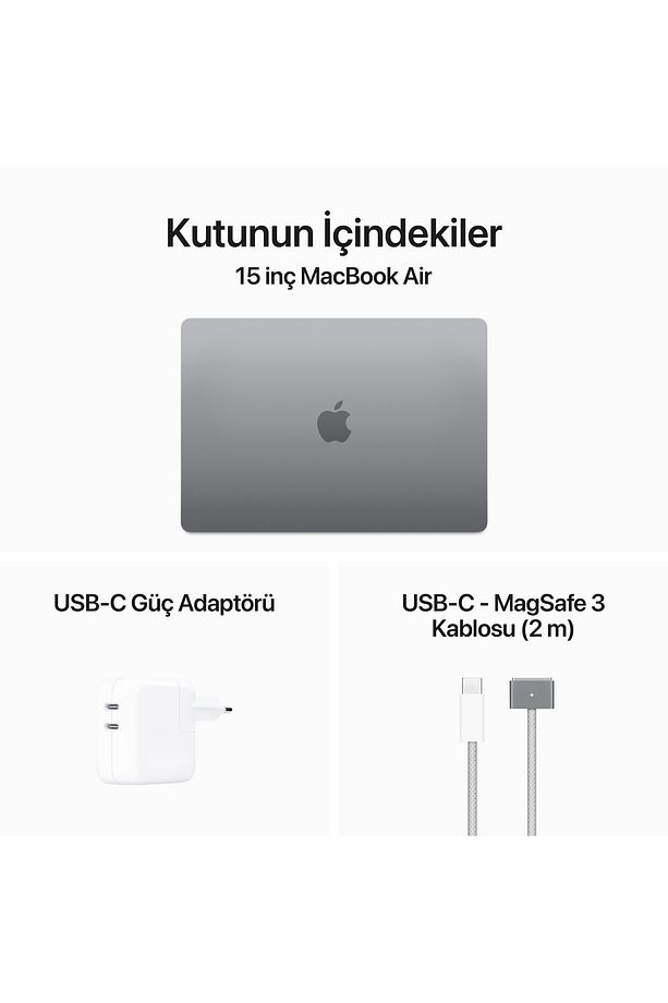 15-inch MacBook Air: Apple M3 chip with 8-core CPU and 10-core GPU, 16GB, 512GB SSD - Space Grey - 9