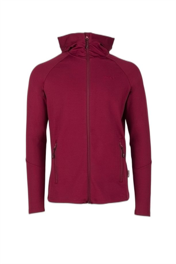 Selenge Fermuarlı Kapşonlu Sweat Bordo - 1