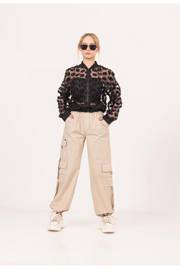 LIMI girl organza bomber jacket