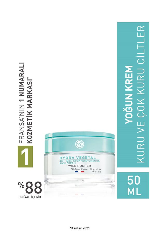 HYDRA VEGETAL - UREA & SHEA BUTTER - INTENSİVE CREAM FOR NORMAL-DRY SKİN - 50 ML KEYON1239 - 1
