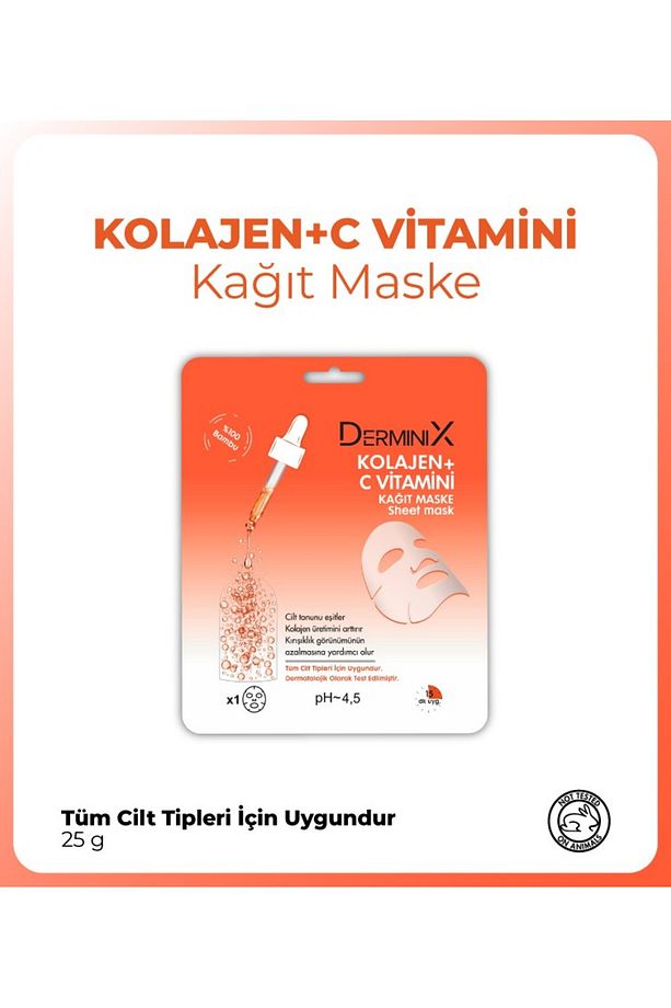 Kolajen C Vitamini Kağıt Maske - 1