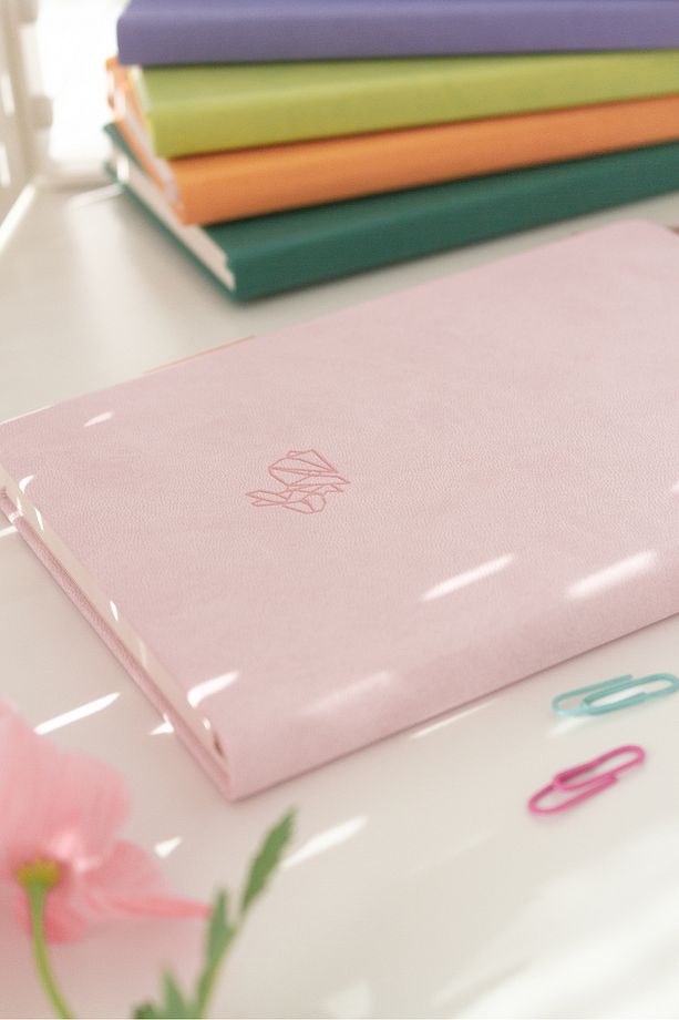 A5 Defter Noktalı Pembe - 4