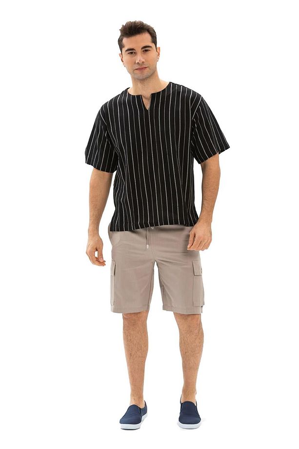 Gabardin Lastikli Erkek Şort Vizon Vzn - 7
