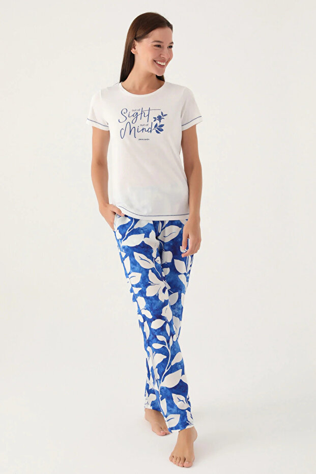 Cotton Short Sleeve Women's Pajamas Set V700