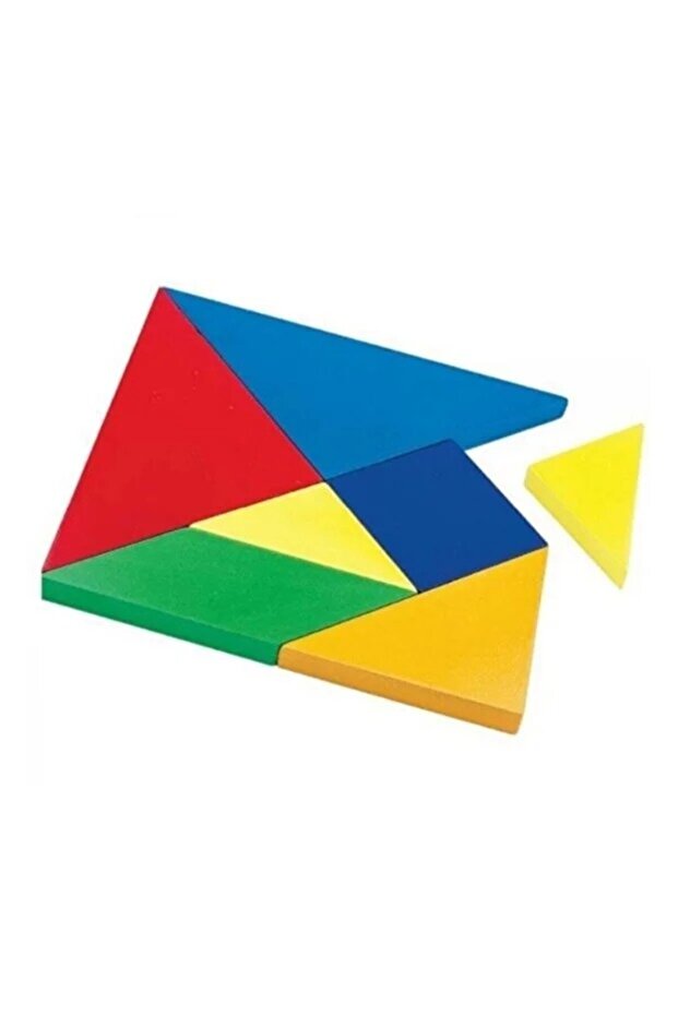 Wooden Tangram 7 Pieces Educational Colorful Intelligence Logic and Strategy Game 11 X 11 cm