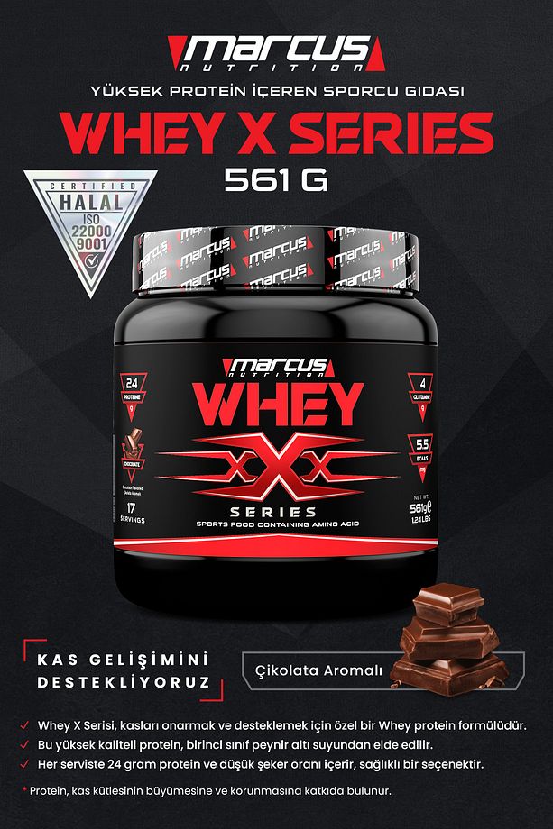 Marcus Whey Protein Tozu X Series 561 G (ÇİKOLATA AROMALI) - 3