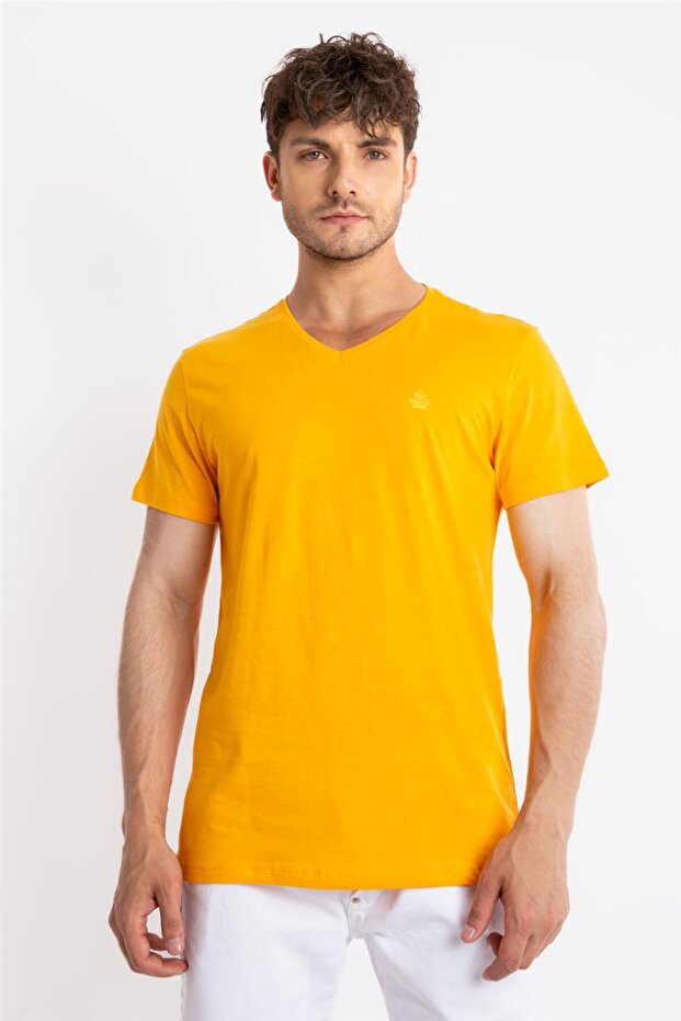 V-Neck T-Shirt Veralpes - Dark Yellow