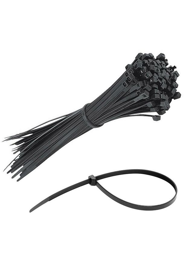Kablo Bağı Siyah 10cm 2.5mm Plastik Cırt Kelepçe Naylon (100 ADET) Jameson Jkb-2510s - 1