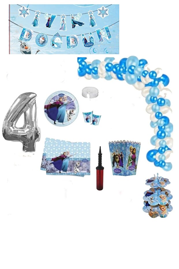 Frozen Elsa 8 Person Age Birthday Party Set Ornament