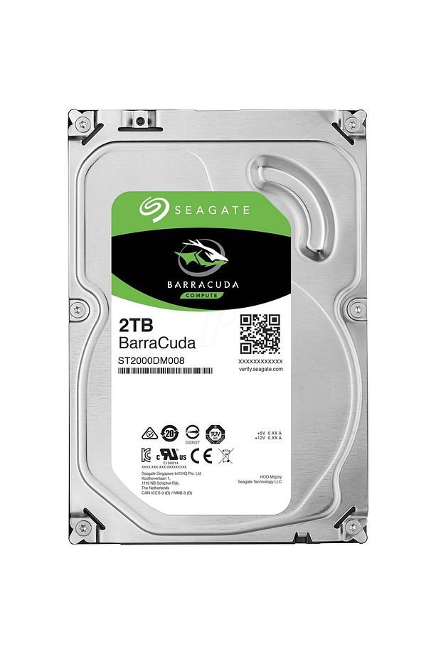 2 TB Harddisk Seagate BarraCuda ST2000DM008 SATA 3.0 7200 RPM 3.5" - 1