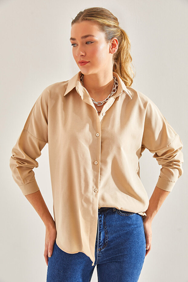 Damen Basic-Hemd mit Ärmelfalten 60111012 - 2