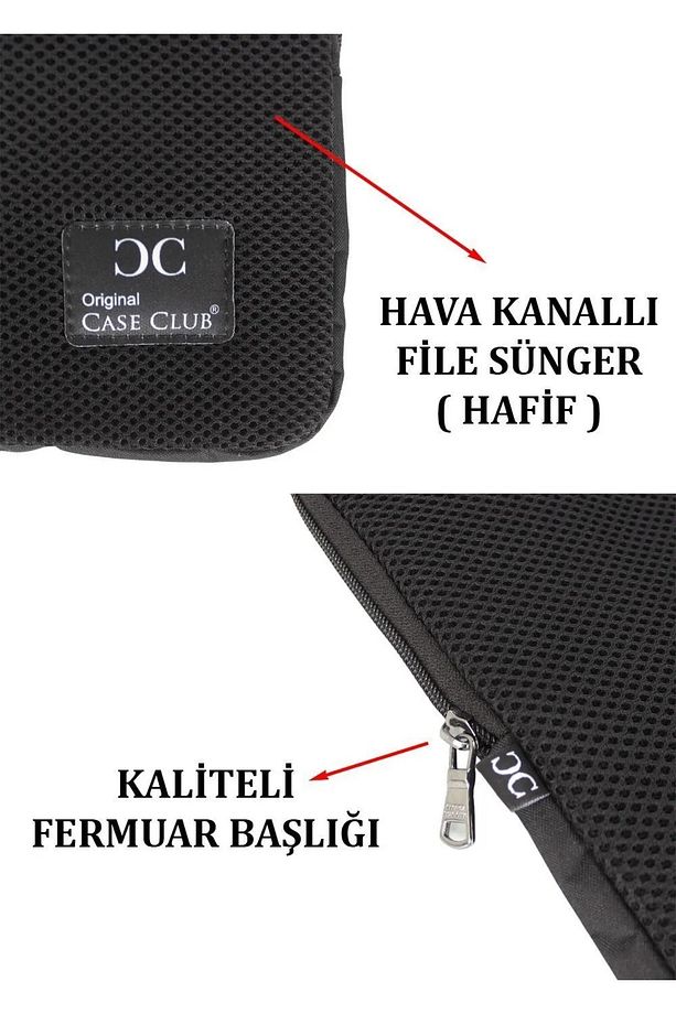 Laptop Kılıf Siyah Kumaş Macbook - 4