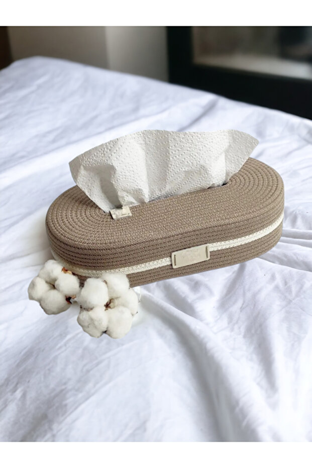 Napkin Holder Jute Decorative Basket Tableware Organizer Wicker Basket-27x15x8cm