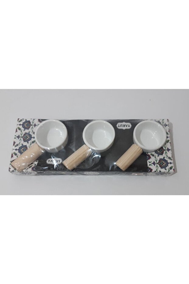 Snack Bowl Wooden Handle 3 Pieces Snack Bowl Fish