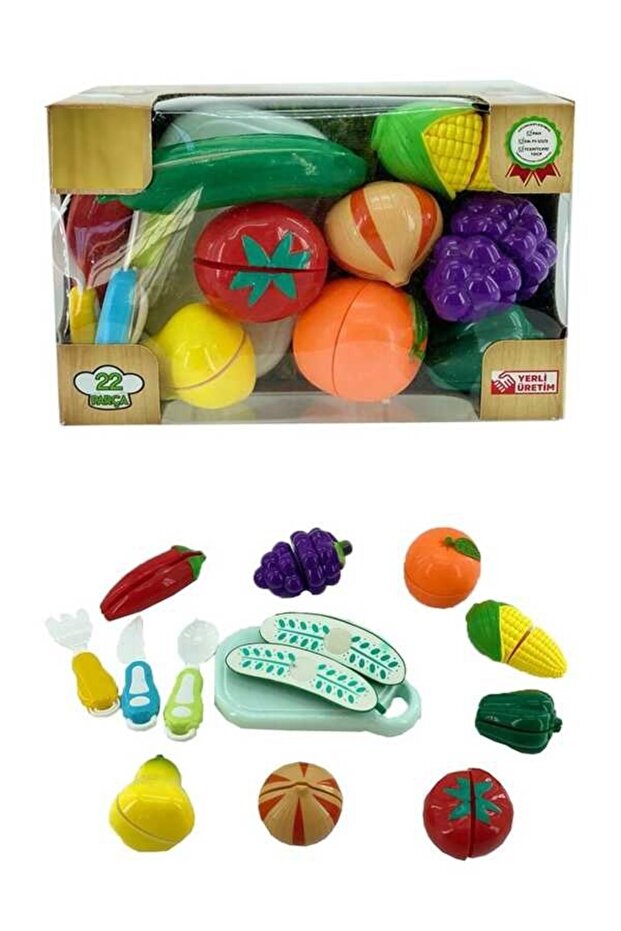 Cuttable 22 Piece Fruit - Vegetable Set - 1