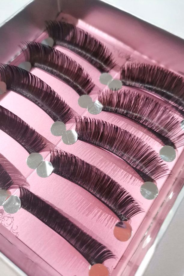 Yeni 5li İpek Kirpik, Takma Kirpik Seti 5 Adet + Eyeliner Kalem Black Set - 4