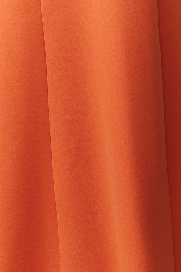 Oranžové dlouhé stylové večerní šaty – tkané, přiléhavé šaty TPRSS24AE00061 - 5