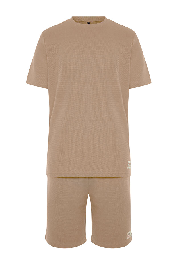 Vizon Regular Fit Waffle Şortlu Pijama Takımı TMNSS23PT00032 - 7