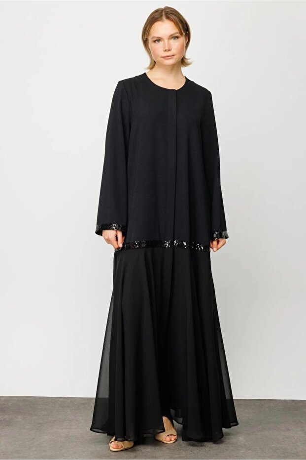 MİCCA ŞİFON VE PULLU FERACE - 3