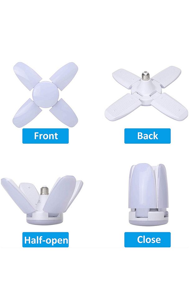 4 Kollu Katlanabilir 4+1 Pervane Led Ampul E27 40W - 4