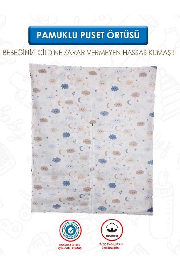 Puset Örtüsü,müslin Puset Örtüsü,müslin Kumaş Fermuarlı Puset Örtüsü,emzirme Örtüsü - 3
