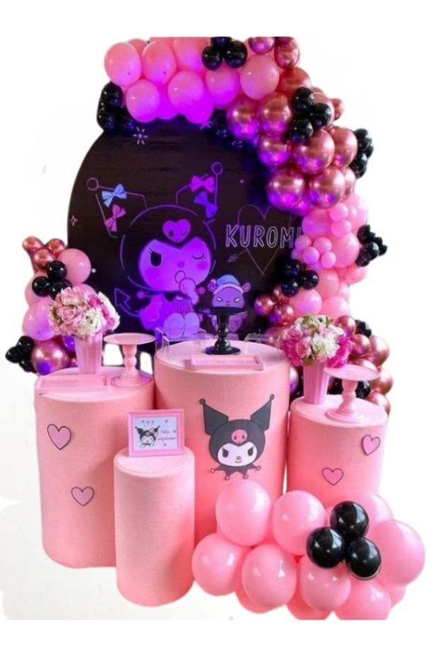 Kuromi Birthday Concept Balloon Chain Set of 65