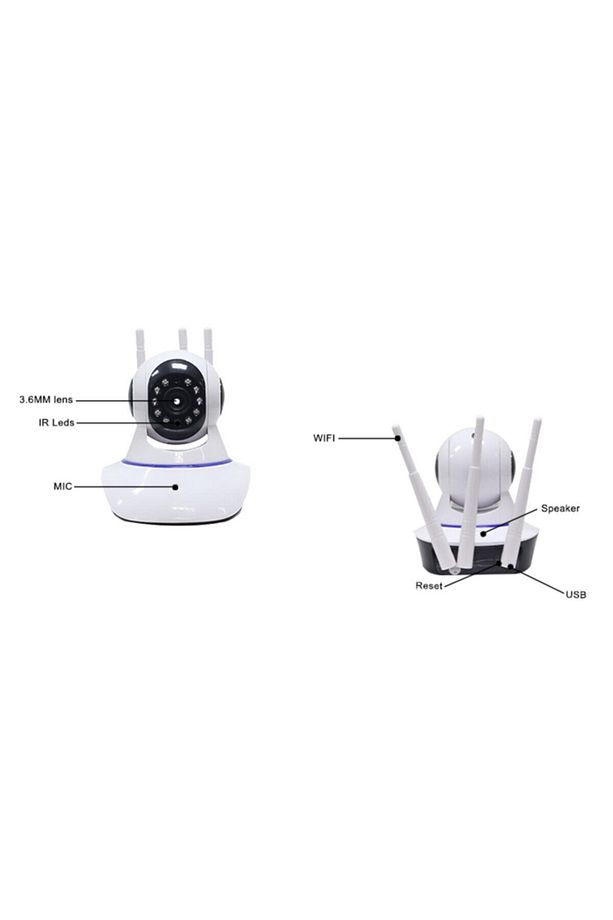 Yeni Özellikli 360° Wifi Ip Kamera Nesne Takip Gece Görüşlü - 2