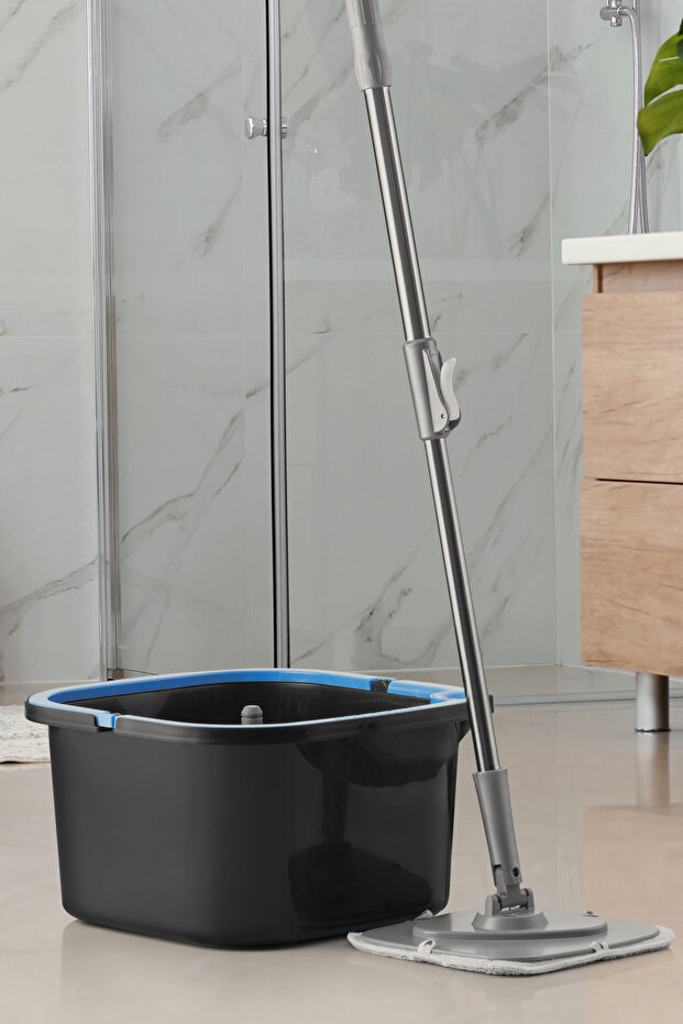 Magic Mop Clean-Dirty Water Separator Automatic Cleaning Set with Spare Mop Renewed Design Square Head - 7