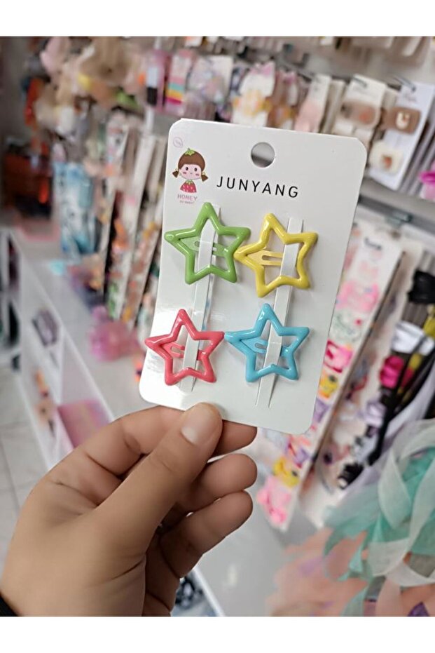 4 Pieces Shiny High Quality Star Snap Buckle