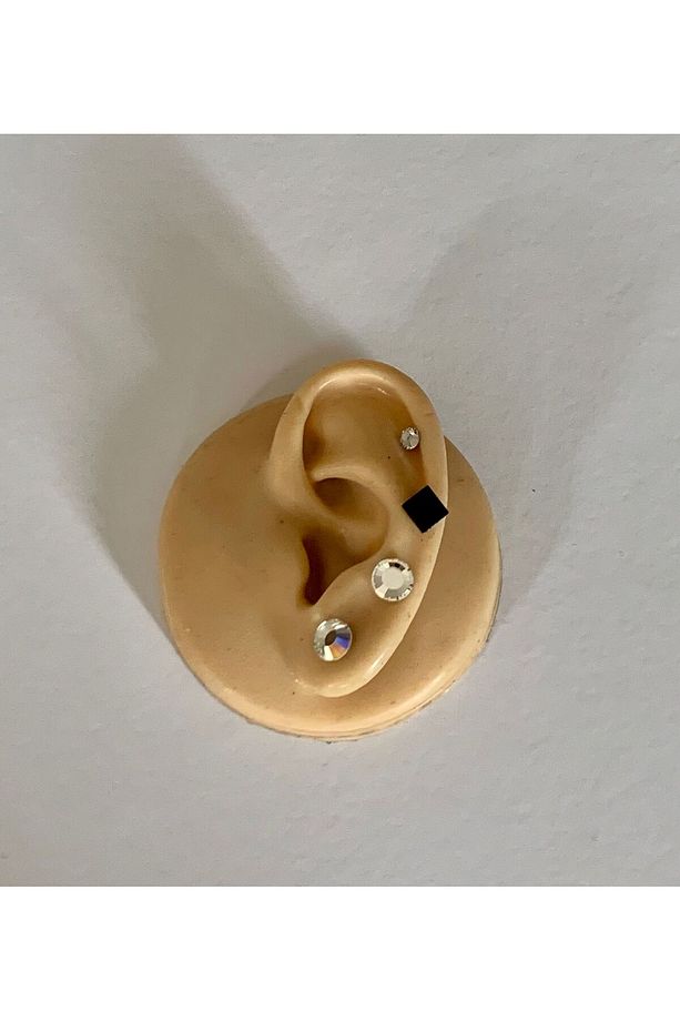 Kadın Mıknatıslı Taş Mini Küpe 1 Adet - 4