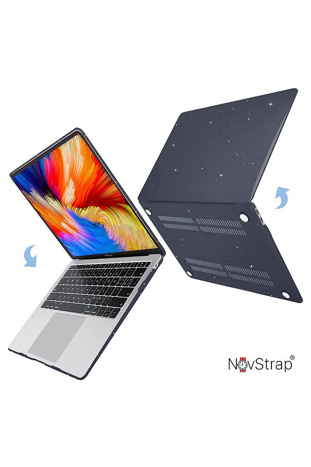 Macbook Air 2021 13 Inç Uyumlu M1 Çipli A2337 A1932 A2179 Ile Uyumlu Parlak Simli Kılıf Kapak - 5