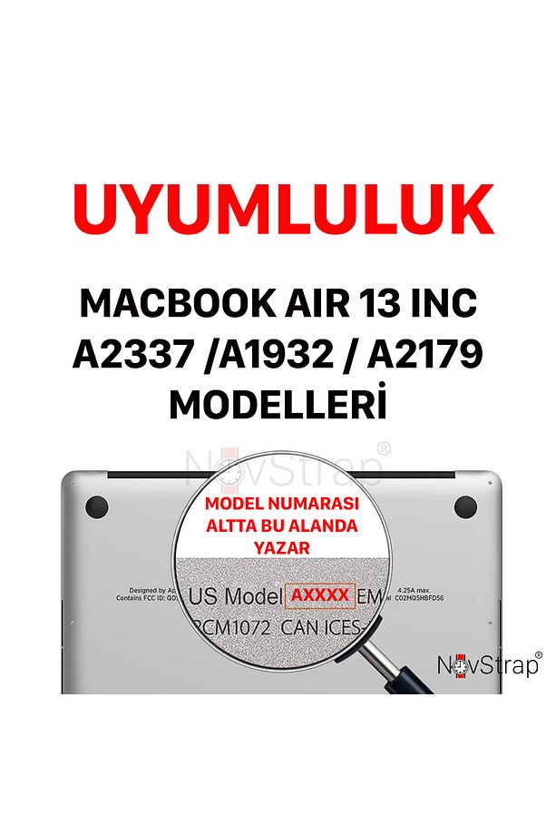 Macbook Air 2021 13 Inç Uyumlu M1 Çipli A2337 A1932 A2179 Ile Uyumlu Parlak Simli Kılıf Kapak - 3