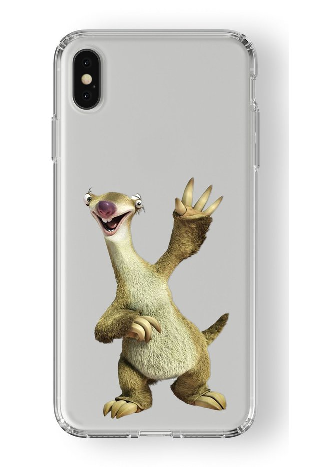 حافظة شفافة مطبوعة بتصميم Ice Age Sid متوافقة مع iPhone X وXs