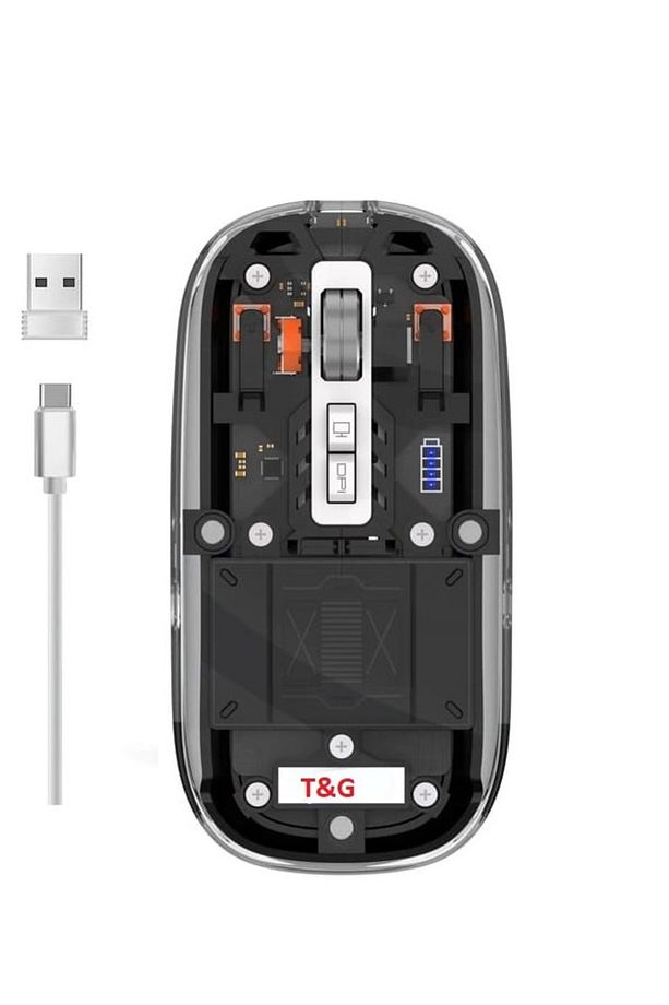 Taşınabilir Kablosuz Mouse USB 2400 dpi Şarj Edilebilir - 1