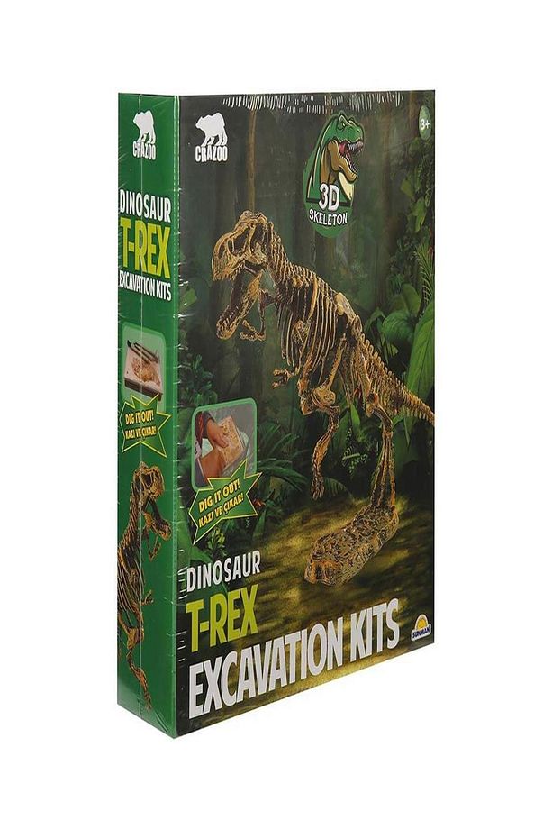 Crazoo 3D Fosil Kazı Seti: Dinozor T-Rex - 1