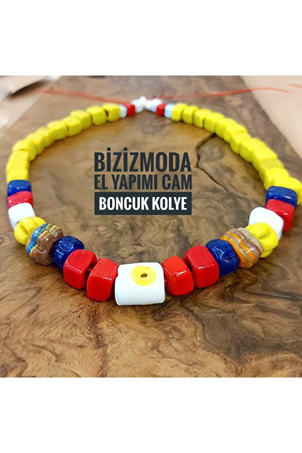 Bodrum Glass Bead Serenay Glass Necklace Evil Eye Bead Necklace