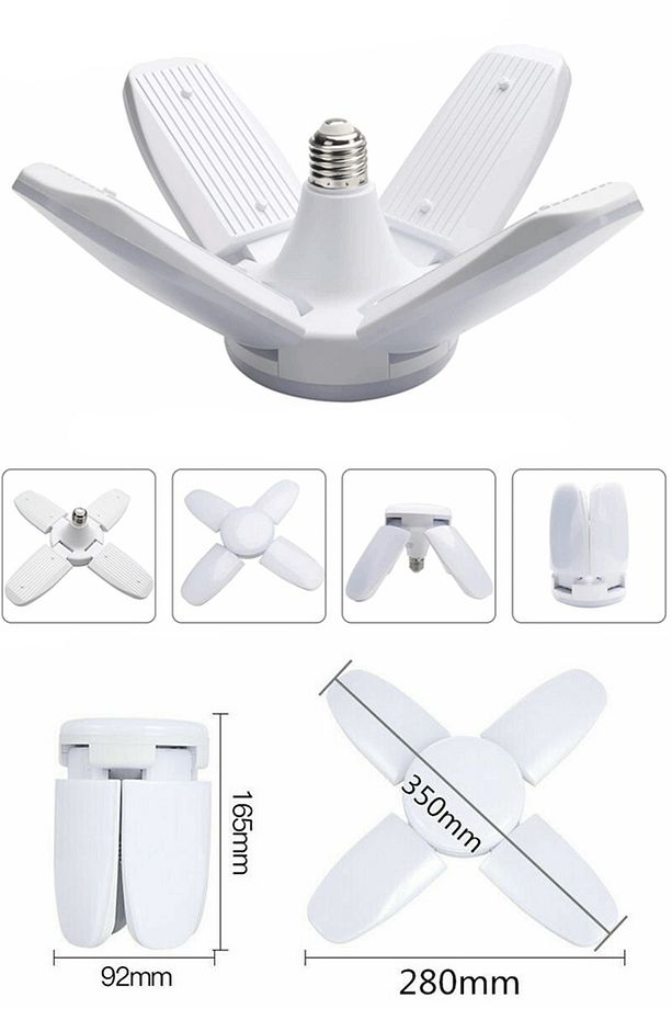 4 Kollu Katlanabilir 4+1 Pervane Led Ampul E27 40W - 3