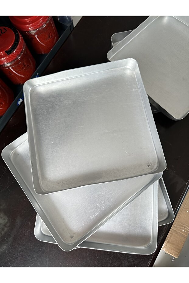 2 Pieces of 350 gr Square Baklava Tray (THICK MATERIAL)