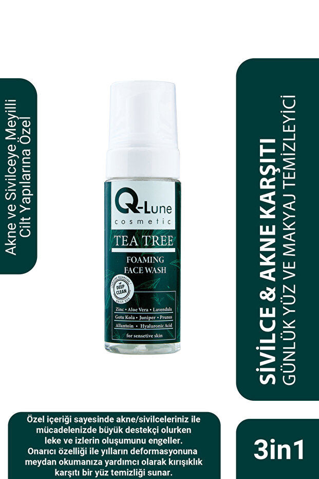 Green Tea Tree Anti-Acne Facial Cleansing Foam 150ml (TEA TREE FOAMING FACE WASH)